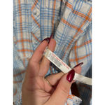 Free People  Plaid About You Sleep Shirt Tunic Distressed Raw Hem Size XS Photo 2