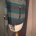 Title Nine  Sunbuster Women’s Striped Hoodie Gorpcore Workout Pullover Photo 2