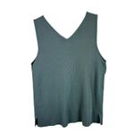 Anne Klein Green Eucalyptus V-Neck Lightweight Sleeveless Fine Rib Sweater Sz M Photo 1