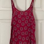 Floral Strappy Back Tie Halter Spaghetti Strap Tank Top Pink Red Size M Photo 0