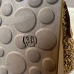 FANTASY SANDALS Tan and Gold Comfort Sandals with Metallic Straps Size 8 Photo 13