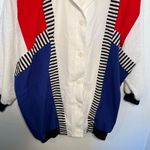 Vintage Regal Windbreaker Sweatshirt White Geometric Size M Photo 2