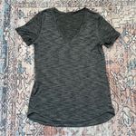 Lululemon What the Sport Short Sleeve V-Neck Tee Heathered Black & Grey Small Photo 8