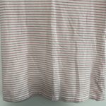 Brooks Brothers  V Neck Tee Shirt Size XS White with Orange Stripes EUC Photo 1