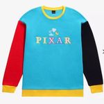 Disney  Pixar Crewneck Sweatshirt Logo Colorblock Photo 0