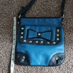 Studed blue bow crossbody purse Photo 11