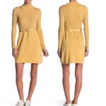 Free People  French Girl Ribbed Knit Dress Small Gold Sparkle Lurex Mini NWT Photo 3
