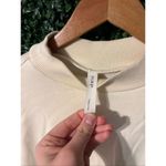 Nap Drawstring Hem Cotton Oversized Pocket Sweatshirt Beige/tan Womens Size L Size L Photo 1