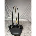 Brighton Women's Black Leather Bucket Handbag Croc-Embossed Charms Photo 1