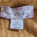 Band of Gypsies Band of the Free Mustard Ribbed Knit Pullover Size Small NWT Boxy Knit Top Photo 5