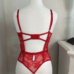 Victoria's Secret Victoria’s Secret Bombshell Red Lace Teddy Bodysuit (Flaw) Size Large Photo 2