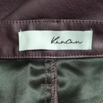 NWT KanCan Yoko Mid Rise Faux Leather Bootcut Pants Burgundy Flare Pants 9/28 Brown Photo 5