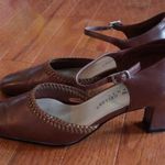 Andrew Geller  Magic Heels Brown Ankle Strap Heels - Size 6 Photo 0