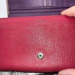 Loewe  Lambskin Wallet with Lock on Zipper pull Red and Purple Interior Photo 8
