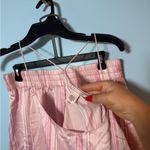 Victoria’s secret pink and white 2 piece satin pajama set size L Size L Photo 2