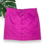 Gap Vintage Button Front Skirt in Hot Pink Fuchsia Photo 1