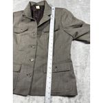 J.Crew Blazer Womens 12 Brown Wool Four Pocket Button Front Lined Office Career Photo 9