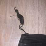 Antique vintage black Italian leather clutch Photo 2