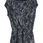 Lumiere Anthro Romper Black White Palm Leave Print Elastic‎ Waist Women's M Size M Photo 0