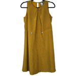 Anthropologie  Girls from Savoy Take Action Mini Dress 2 Gold Yellow 100% Silk Photo 2