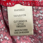 Max Studio Red Ditsy Cherry Print Peasant Style Loose Boho Balloon Sleeve Blouse Photo 4