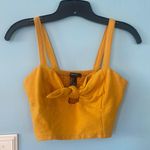 Forever 21 Yellow Tie Crop Top Photo 0