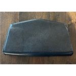 Vintage 90 Purse Green Mountain Black Textured Leather Structured Bag USA Clutch Photo 2