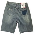 Bling colorful rhinestones distressed glamorous grunge punk Denim shorts NWT L Size L Photo 1