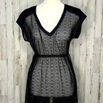prAna  Women's Black Mesh Swim Cover-Up Dress Size‎ Medium Photo 0