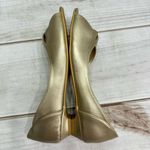 Metallic Gold Faux Leather Flats N.Y.L.A. Charlii from ModCloth Size 10 Photo 5
