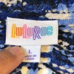 LuLaRoe  Mariah Blanks Blue White Black Chunky Swearter Chenille & Faux Cashmere Photo 5