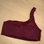 Aerie  Burgundy One-Shoulder Sports Bra Photo 2