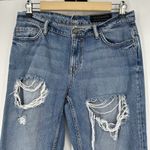 ALLSAINTS  April Jeans Cropped Ripped Straight Leg Medium Wash Distressed Size 29 Photo 1