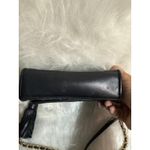 Tory Burch Kira Chevron Convertible Shoulder Bag Black Leather Gold Chain Tassel Photo 4