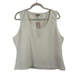 Badgley Mischka Ivory Tank Top Layered Scoop Neck Sleeveless NWT Womens Plus 2XL Photo 0
