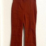Loft Womens Pants Burnt Orange Front Seamed High Waist Ankle Side Zip Size 6 Photo 0