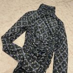 Free People black floral turtle neck body suit size xs Photo 2