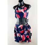 Lulus  Artistic Impulse Abstract Print 2-Piece Crop Top & Mini Skirt Navy Blue M Photo 10