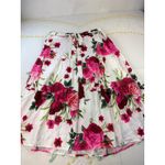 SheIn  CURVE‎ 1XL White Pink Rose Floral Tiered Maxi Skirt Women's Boho Photo 2
