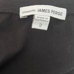 James Perse Black Dress Standard V Neck Short Sleeve Size 2 M Minimalist Photo 6