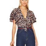 Free People NWT Call Me Later Bodysuit in Black Combo Photo 1