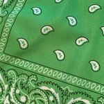 Lime Green Paisley Bandana Scarf with Black and White Pattern Photo 5