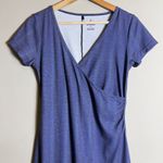 prAna Nadia Short Sleeve Wrap Mini Dress Women's XS Purple Active Activewear Photo 4