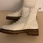 CECELIA NEW YORK White Combat Boots with Gold Chain Detail Size 7.5 Photo 3