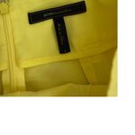 BCBGMAXAZRIA  Preppy Professional Yellow Pintuck Ankle Dress Pants Size Small Photo 4