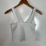 NIKIBIKI  White Vneck Ribbed Cropped Tank Top One Size Photo 2