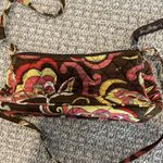 Vera Bradley  Purse Mini Crossbody Bag Puccini Dainty Brown Pink Floral Quilted Photo 4