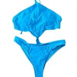 Fabletics  Cutout One-Piece Swimsuit Women’s Blue Island Resort NEW Photo 3