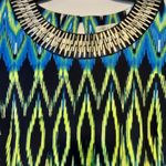 Sandra Darren  Dress Blue Green Sheath Sleeveless Embellished Key Hole Stretch 12 Photo 2