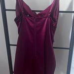 Windsor  Maroon Satin Cut Out Dress Photo 0